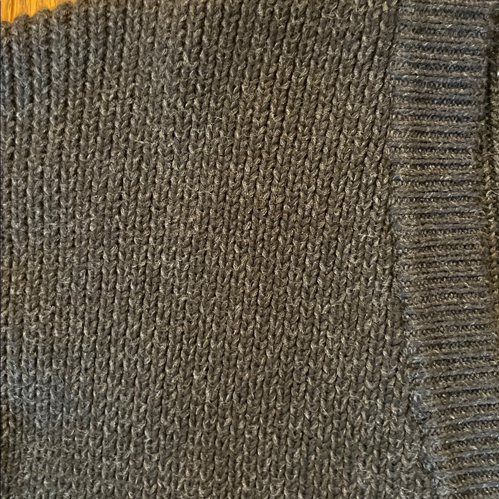 LULULEMON HEATHERED BLACK COTTON BLEND KNIT COZY CARDIGAN SIZE 10 - Picture 5 of 12